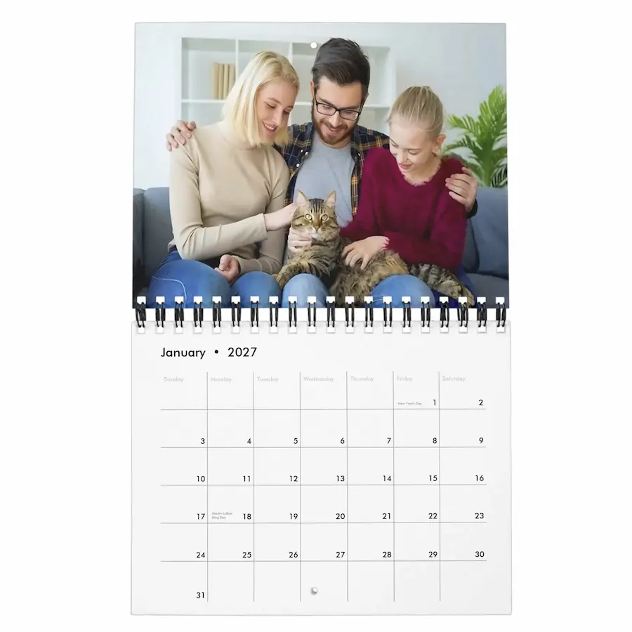 2027 Pets Custom Photo Create Your Own Calendar thumbnail 1