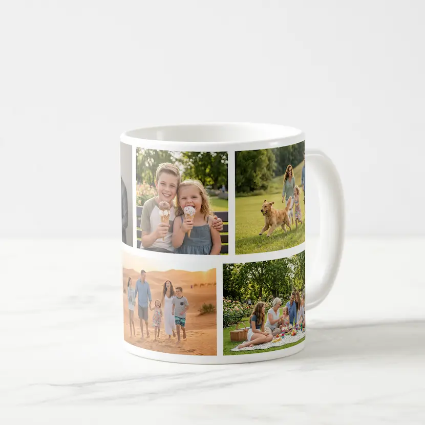 Custom Photo Collage & Personalized Picture Coffee Mug, Memory Keepsake Gift thumbnail 2