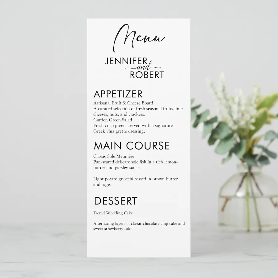 Minimalist Elegance | Modern Wedding Table Menu thumbnail 2