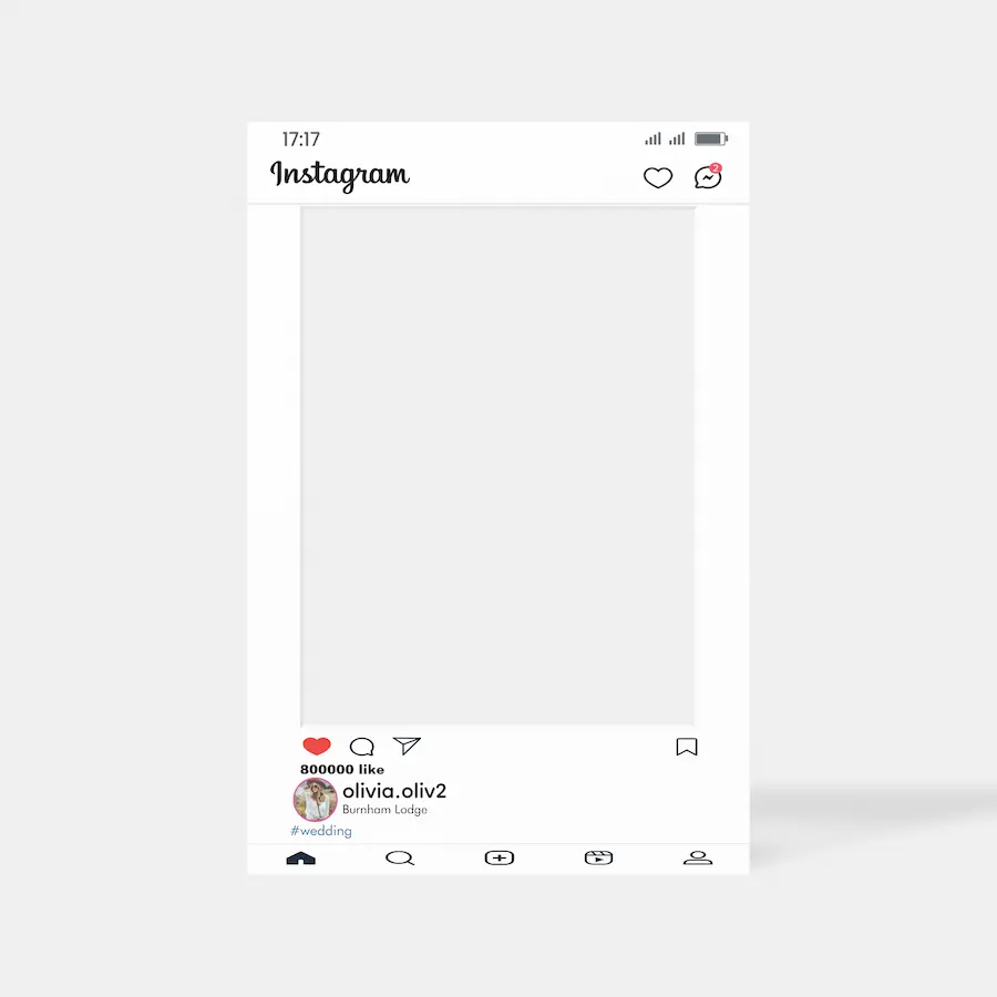 Custom Social Media Photo Booth Frame | Party Selfie Frame