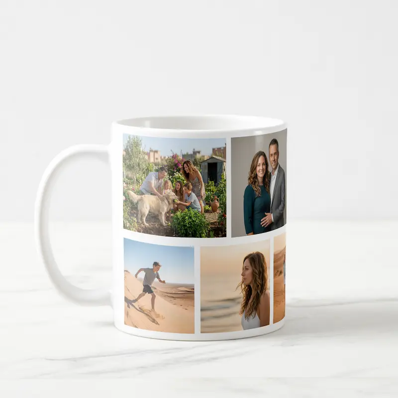 Custom Photo Collage & Personalized Picture Coffee Mug, Memory Keepsake Gift